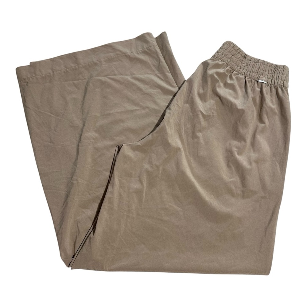 Vuori Villa Wide Leg Pants Women’s M Tan High Rise Stretch Waist